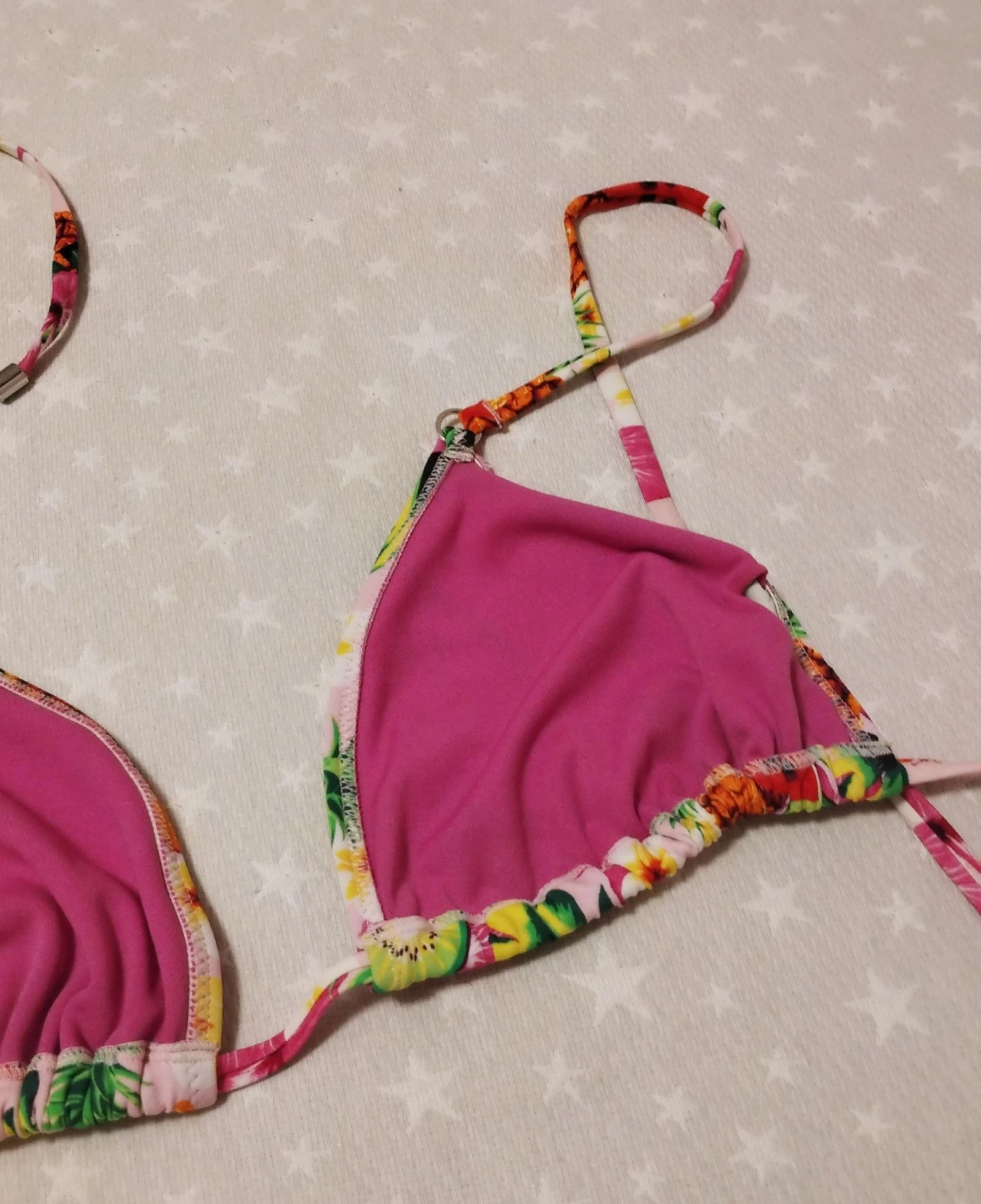 Bikini Tropical triângulo de Frutas e Flores Tamanho M – photo 10